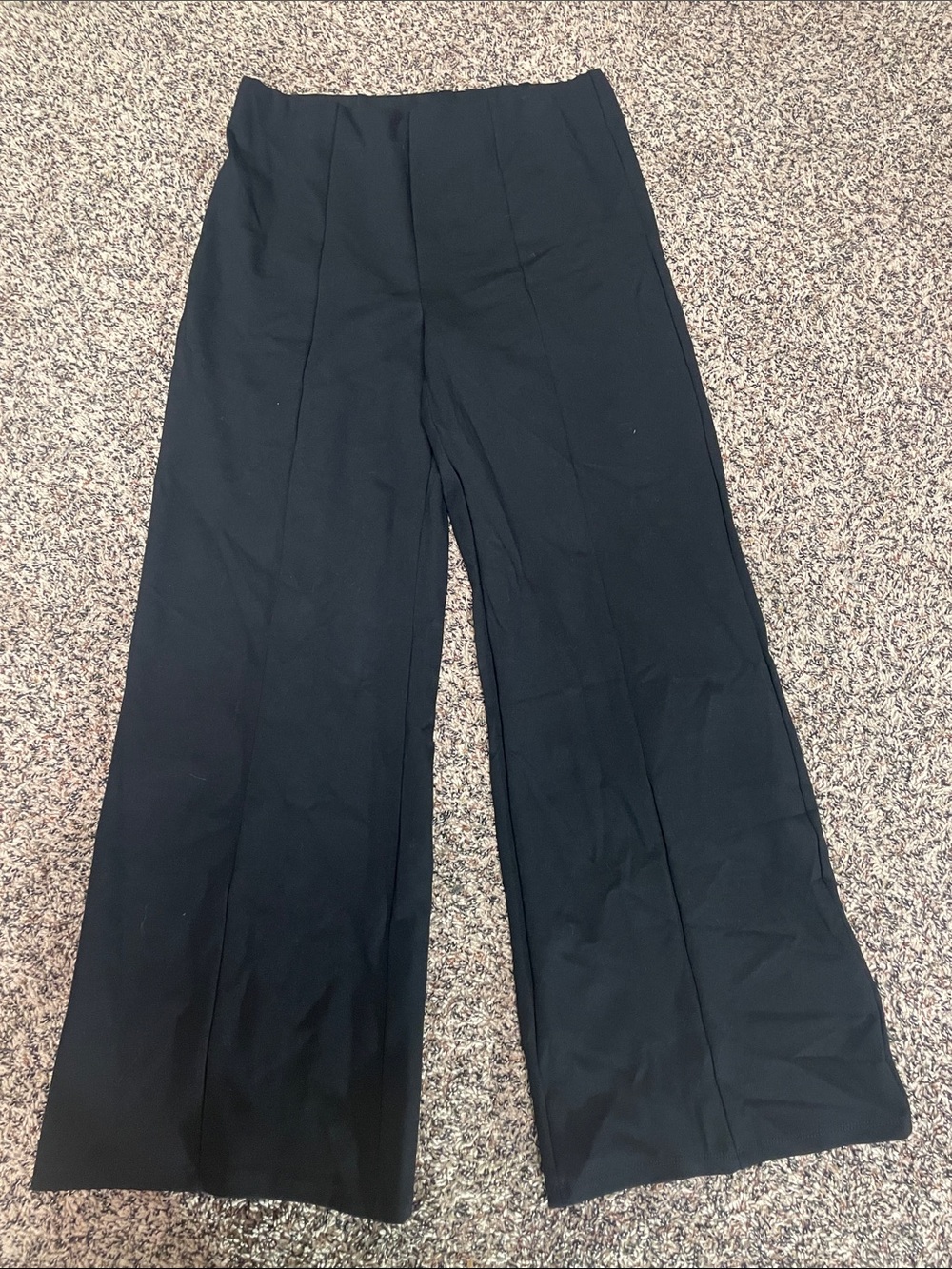 a new day Tailored Pull On Black Wide-Leg Dress Pants for Women M NWOT